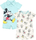 Disney Baby Boys' 2-Pack One Piece Rompers Newborn to Infant by Disney