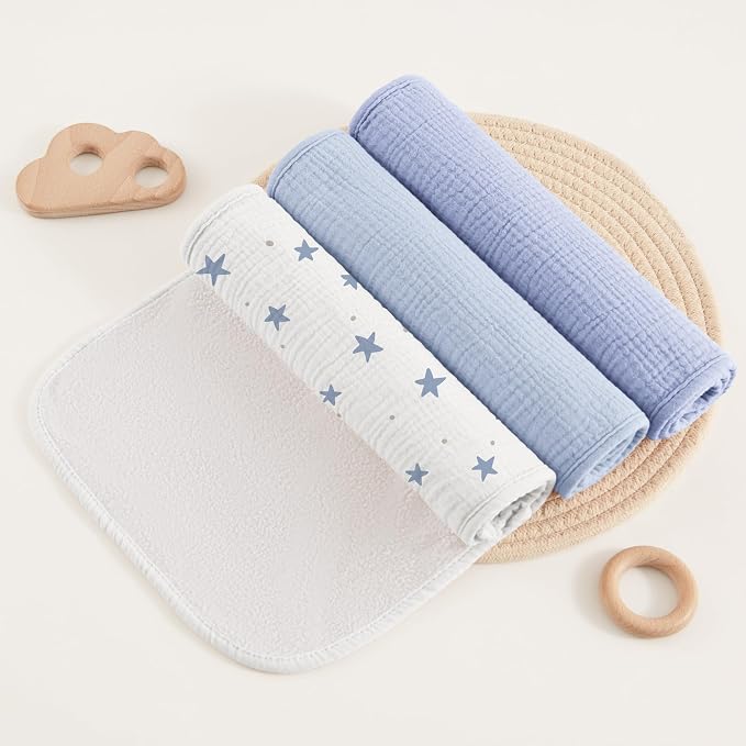 Susurration Muslin Burp Cloths, Soft Baby Burping Cloths - Image 7