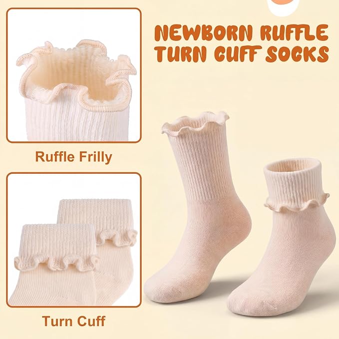 Toulite 12 Pair Preemie Newborn Baby Socks - Image 4