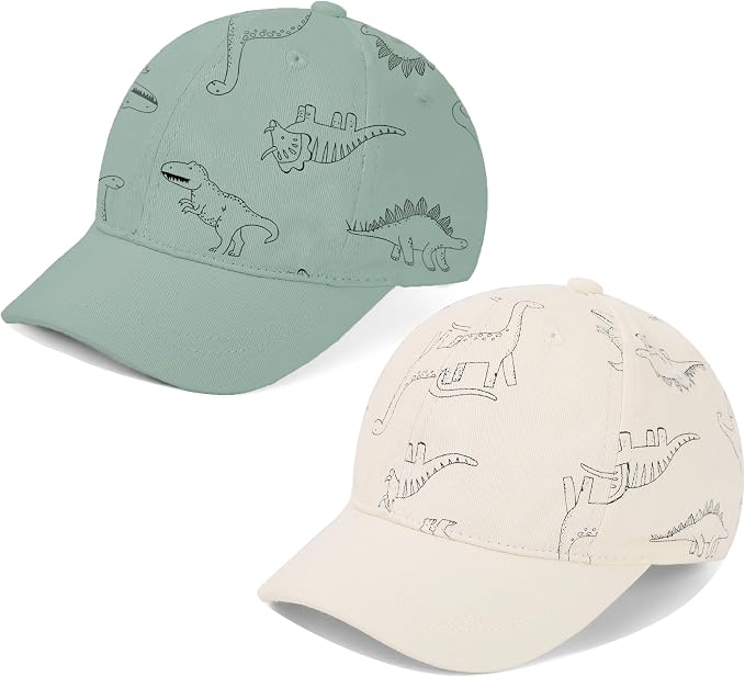 Toddler Sun Hats Baby Boys Cap Girls Adjustable Dinosaur Baseball Kids Hats by UrbanVirgin