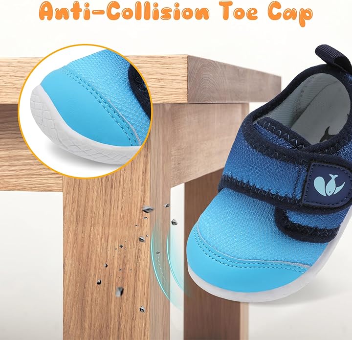 FEETCITY Baby First Walking Shoes Boys Girls Infant Sneakers Crib Shoes Breathable Lightweight Slip On Shoes