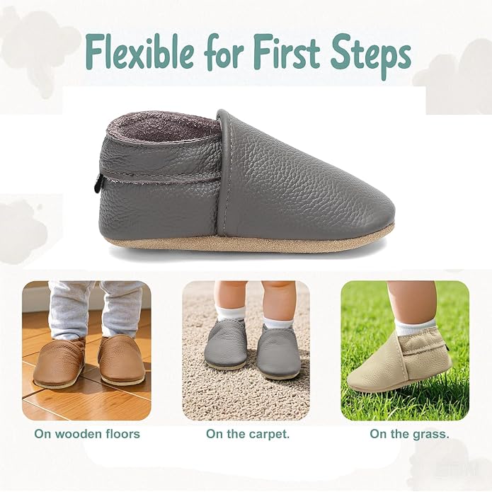 Genuine Leather Baby Booties Soft Sole Toddler Walking Shoes - Image 6
