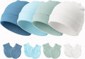 BQUBO Baby Hats and Mittens Infant Cotton Beanie Gloves No Scratch Set Newborn by DRESHOW