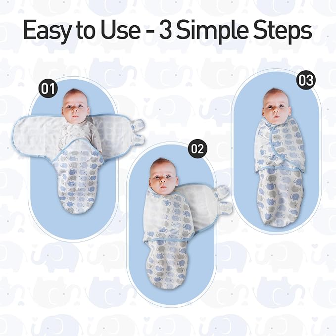 GLLQUEN BABY Swaddles for Newborns 3-6 Months, Adjustable & Easy Fastener | - Image 7