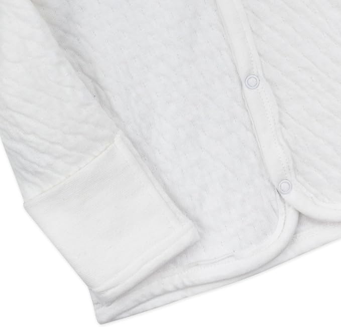 HonestBaby Matelasse Snap-Front Hooded Jacket Organic Cotton - Image 2