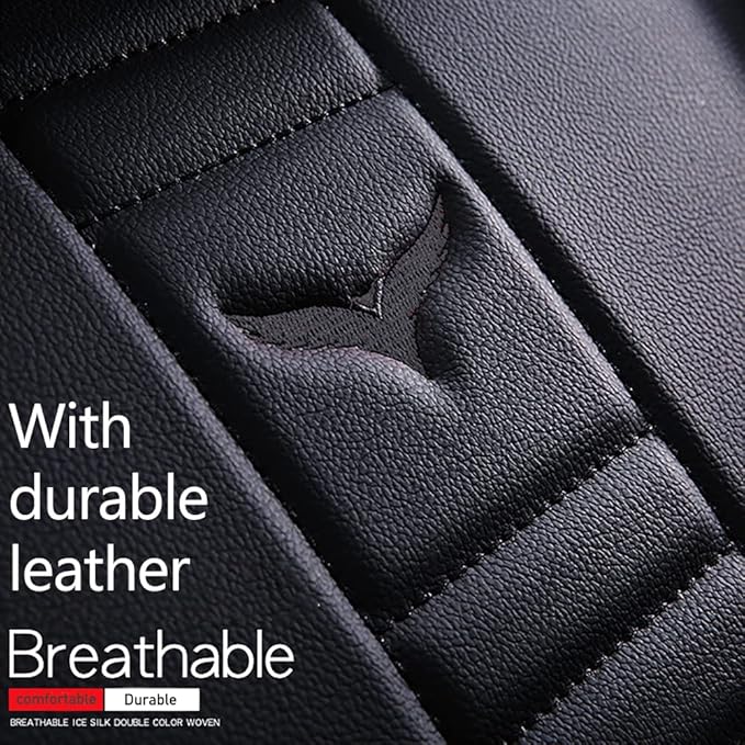 Auto Front Seat Covers fir for Suzuki 1999-2025 95% Models, 3D Front Split Bench Protection Compatible with Side Airbag Black & Black Line