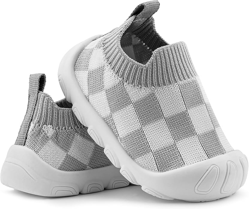 Baby Walking Shoes Toddler Girl Boy Soft Sole Breathable Cotton Canvas Shoes Infant Lightweight Non-Slip Safer Slip-on First Walkers Shoes Casual Tennis Wide Sneakers Rubber Soles Running Outdoor
