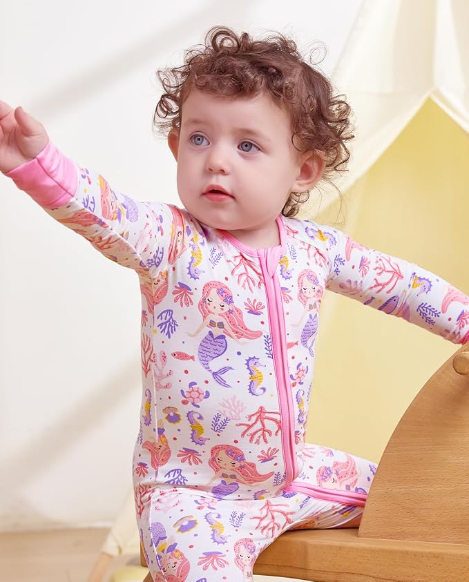 babee Reshinee Viscose derived from bamboo Baby Pajamas Convertible Footie - Image 5