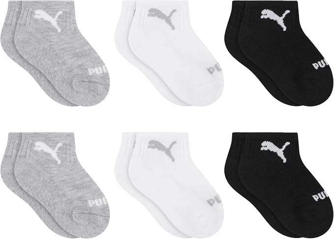 PUMA Unisex Baby 6-pack Infant Anklet Socks, Extra Cushion & Comfort-toe by PUMA