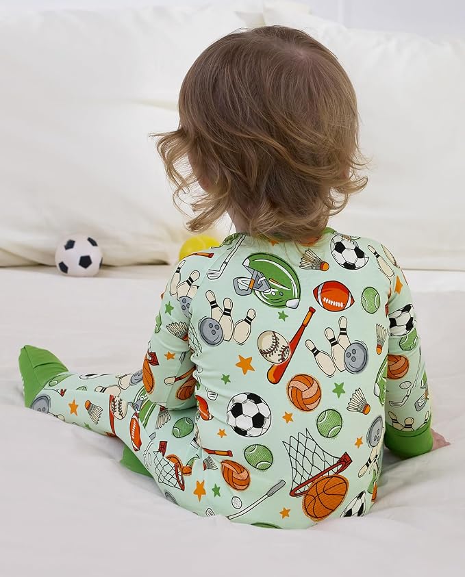 babee Reshinee Bamboo Viscose Baby Footie Pajama, Zipper Sleeper Boys Girls - Image 2