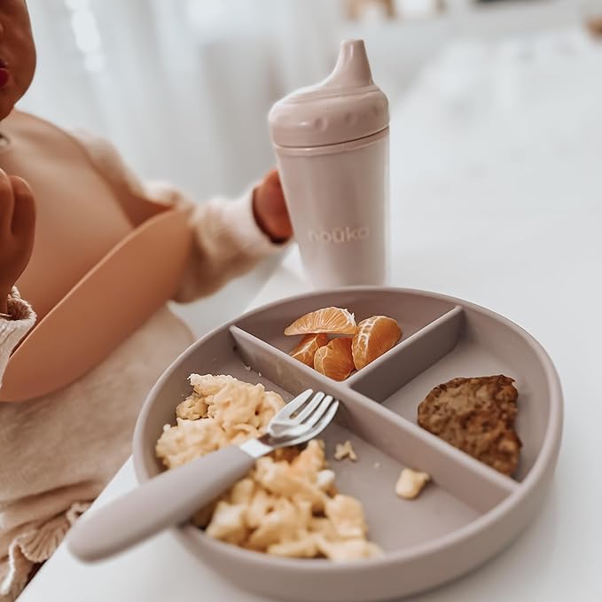 noüka Insulated and Non-Spill Sippy Cup | Leak Proof and Easy Grip | Keeps Drinks Hot or Cold | Sunrise