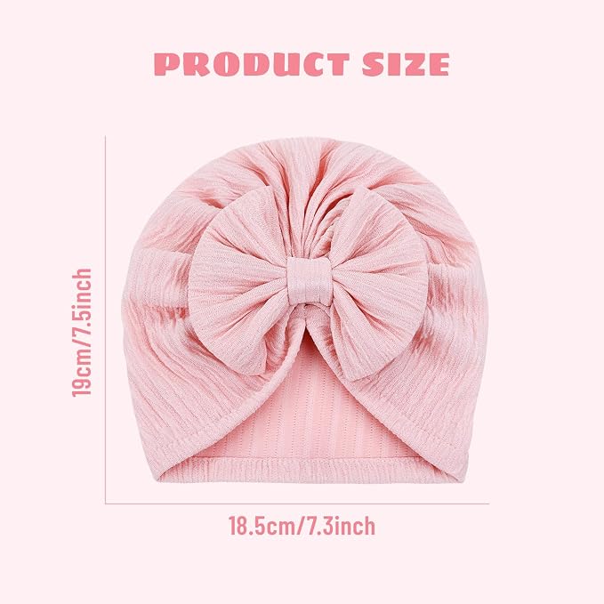 Cinaci 4 Pieces Baby Girls Turban Hats - Image 2