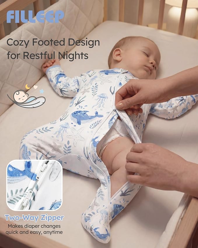 Baby Sleepers 100% Organic Cotton Pajamas - Image 4