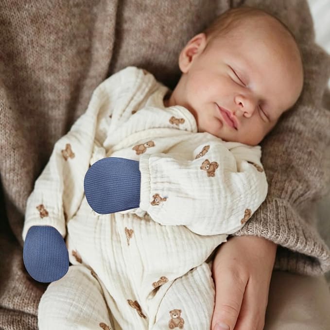 BQUBO 6 Pairs Newborn Baby Boys Girls Mittens 0-6 Months Unisex-Baby Infant - Image 4