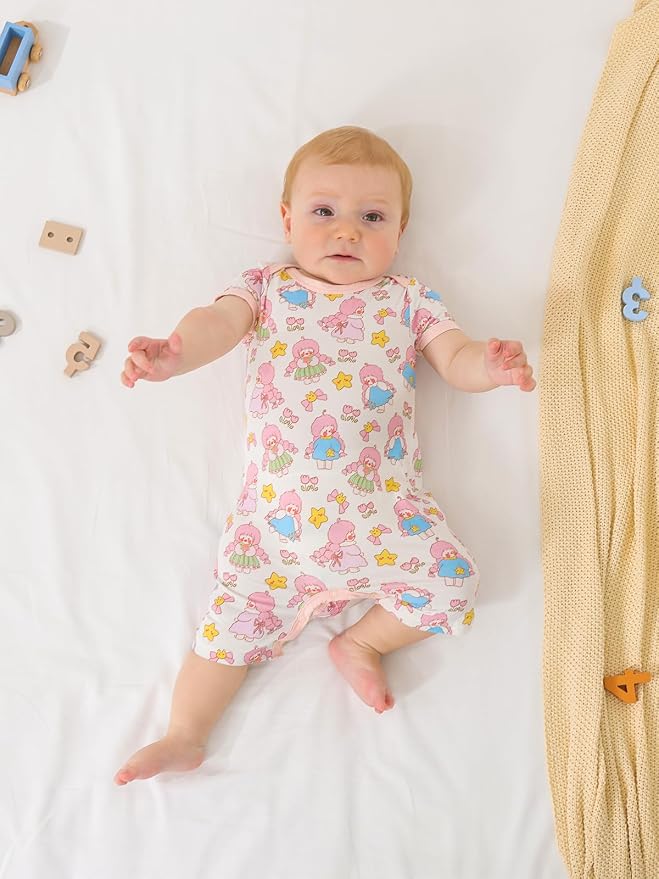 GUISBY Baby Rayon Romper Pajamas, 0-24M | Silky Soft Feel，Snap Closure，Footless - Image 3