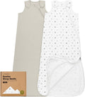 2-Pack Organic Baby Sleep Sacks, 100% Cotton 0.5TOG by KeaBabies