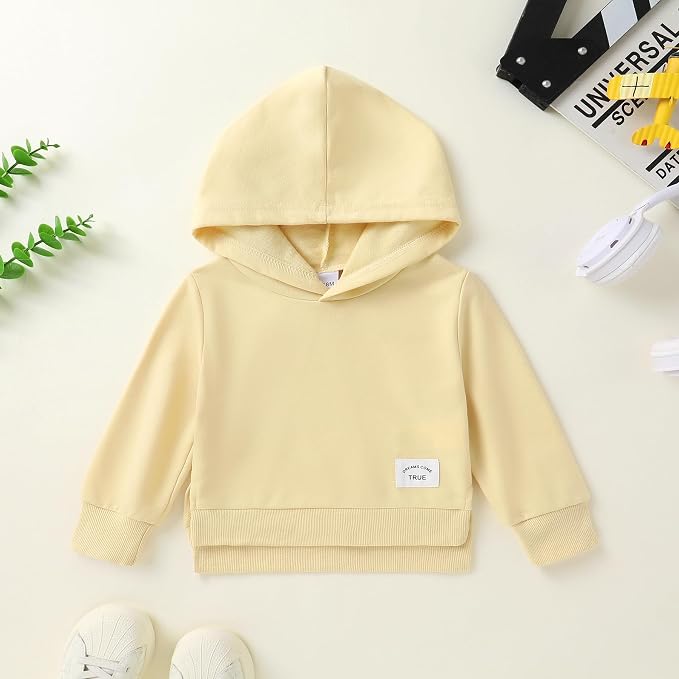 Happy Town Toddler Baby Boy Girl Sweatshirt Hoodie Pullover Fall Outfits Solid - Image 3