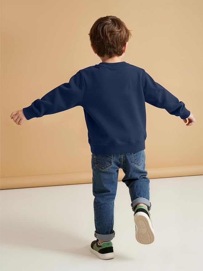 Cooraby 3 Pack Baby and Toddler Boys Crewneck Sweatshirts Kids Solid Cotton - Image 2