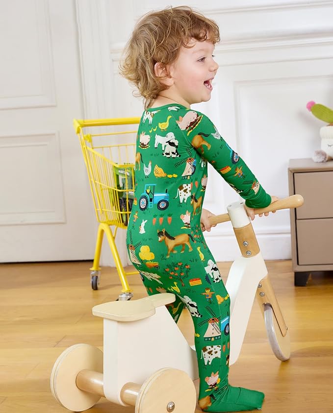 babee Reshinee Bamboo Viscose Baby Footie Pajama, Zipper Sleeper Boys Girls - Image 9