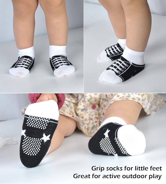 EPEIUS Unisex Baby Girls Boys Non-Slip Socks - Image 2