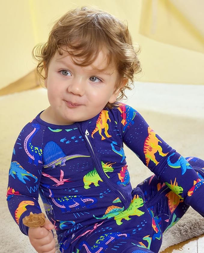 babee Reshinee Bamboo Viscose Baby Footie Pajama, Zipper Sleeper Boys Girls | - Image 5