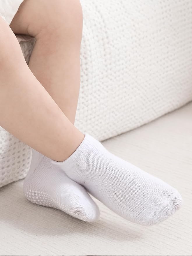 Baby Non Slip Grip Ankle Socks for Infants Toddlers Kids Boys Girls 9 Pack | - Image 7