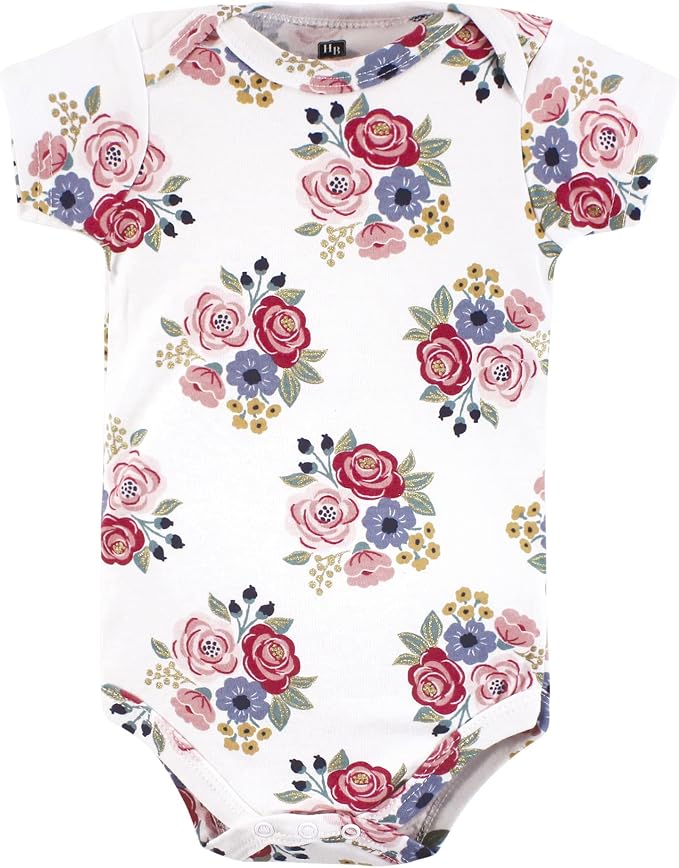 Hudson Baby Baby Girls' Cotton Bodysuits 7-pack - Image 6