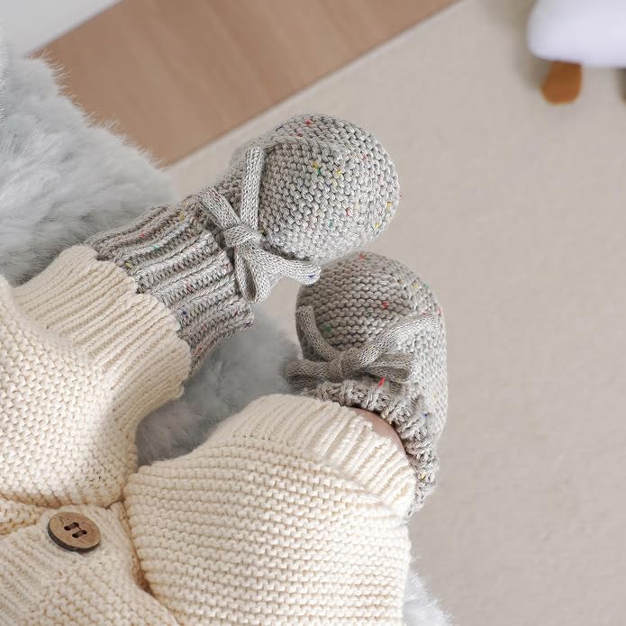 LAWKUL Baby Booties Newborn Babe First Walkers Non-Slip Stay On Boots Crib - Image 3