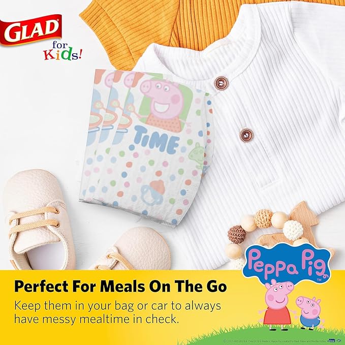 Glad for Kids Peppa Pig Paper Bibs - Image 4