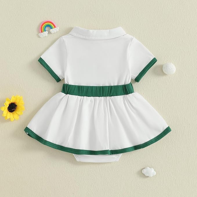 Toddler Baby Girl Golf Outfit Short Sleeve Romper Dress Onesie Infant Newborn - Image 4