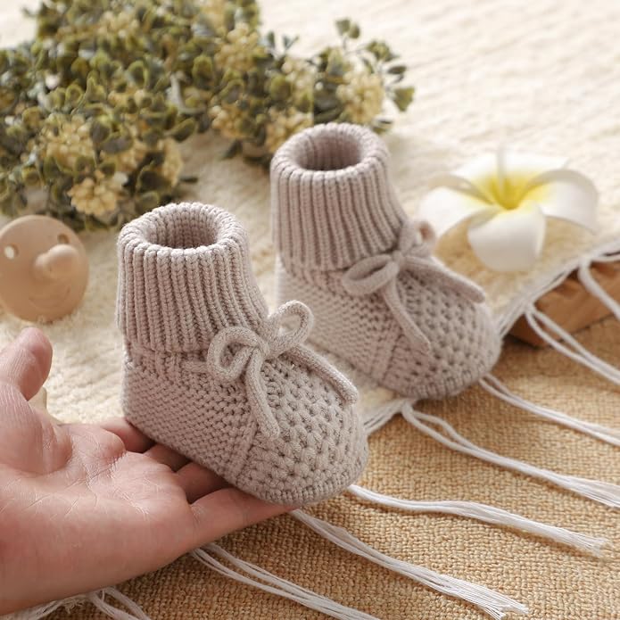 Newborn Shoes Knitted Baby Booties Infant Boys Girls First Walkers | Handmade - Image 2