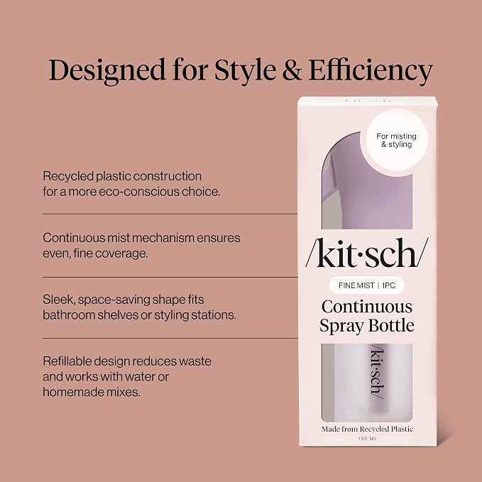 Kitsch Continuous Spray Bottle for Hair – Sheer Violet, 150ml | Fine Mister - Image 3