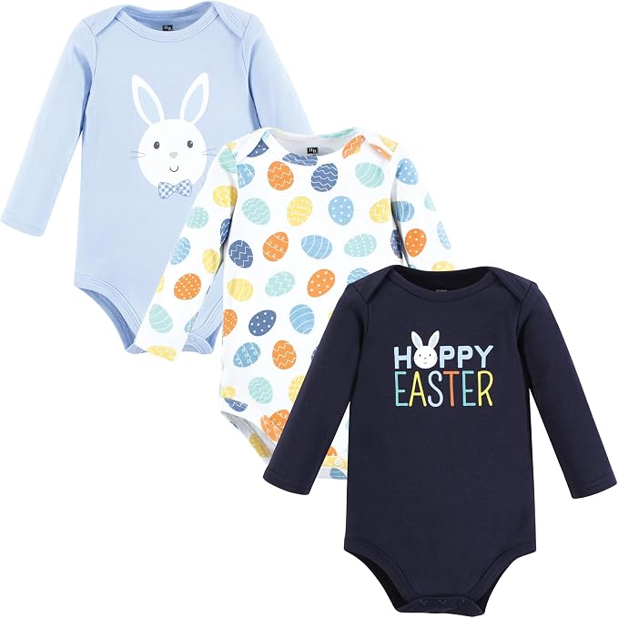 Hudson Baby baby-boys Cotton Long-sleeve Bodysuits 3-pack by HudsonBaby