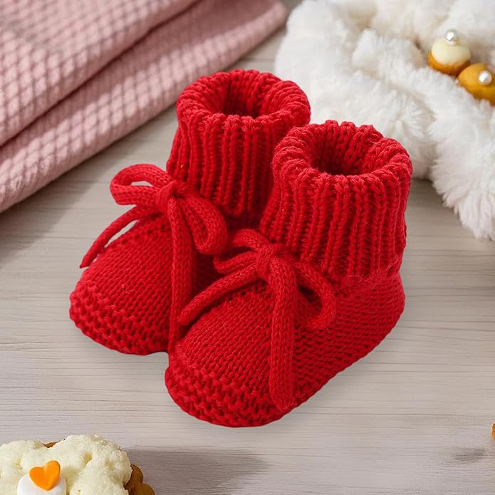 DSORVICD Newborn Baby Boys Girls Knitted Booties Soft Sole Shoes Socks - Image 5