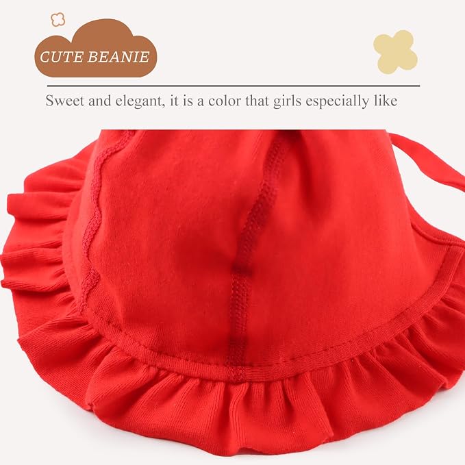 Lovely Baby Girl Hospital Hat Soft Cotton Newborn Beanie Winter Baby Hats - Image 4