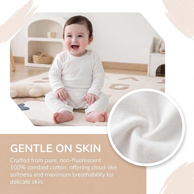 Unisex Baby romper, Long Sleeve 100% Cotton Baby Clothes, Baby Footless Jumpsuit - Image 4