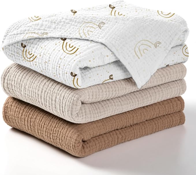 lulumoon Muslin Swaddle Blanket Baby: Cotton Receiving Wrap by Lulumoon