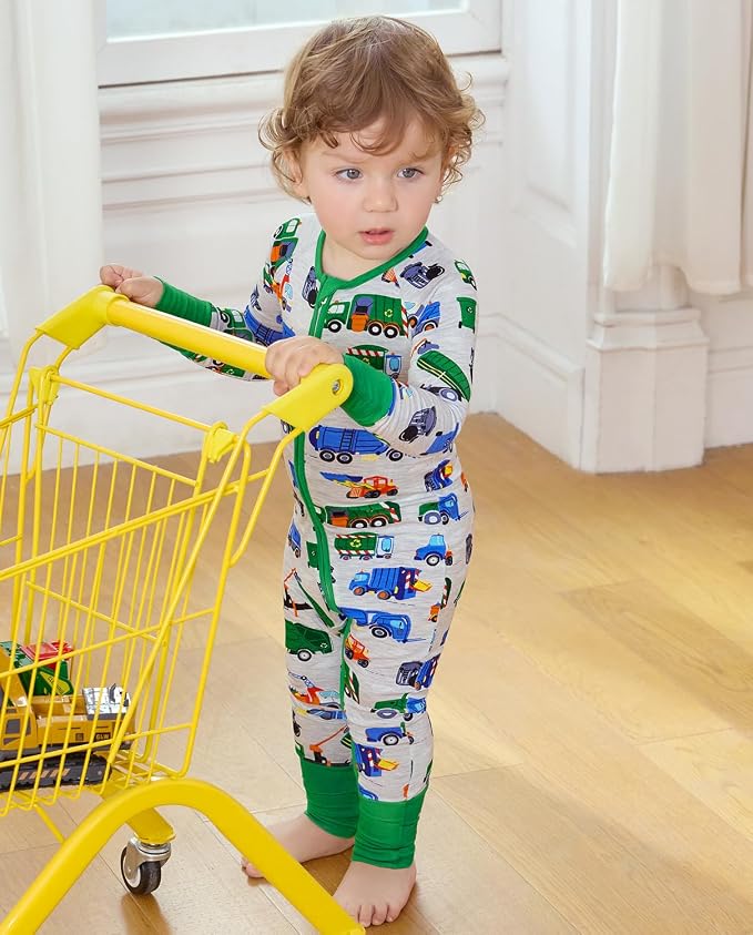 babee Reshinee Bamboo Viscose Baby Footie Pajama, Zipper Sleeper Boys Girls | - Image 3