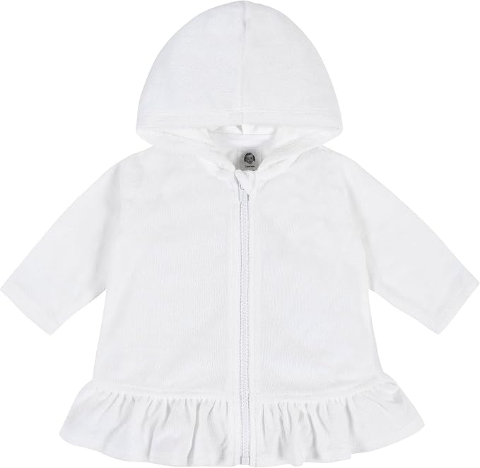 Gerber Baby & Toddler Girls Zipper Hoodie Terry Swimsuit Cover Up by Gerber