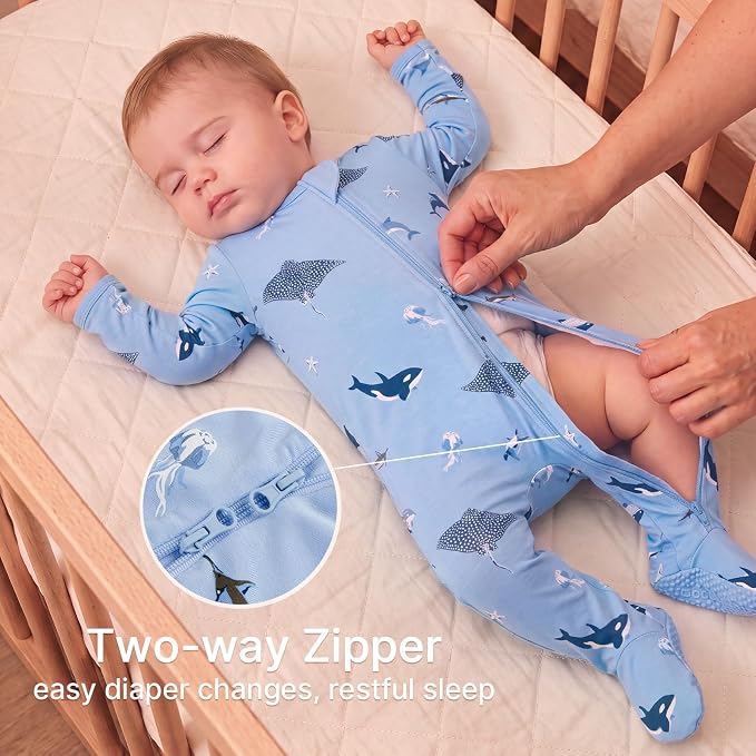 Okayinn BubblePanda Rayon Made From Bamboo Baby Pajamas Long Sleeve Months - Image 3