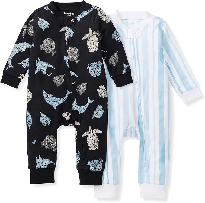 Burt's Bees Baby Unisex Sleep and Play Pajama, Footless One-Piece Zipper PJ | by BurtsBeesBaby