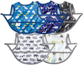 Joyo roy Mess Proof Baby Bibs 3-10 Months Waterproof Toddler Baby Boy Bibs for Eating Machine Washable Sleeveless Infant Smock Bib Travel Reusable Led Weaning Apron for Feeding Bib with Food Catcher