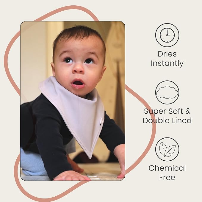 Leya & Lior SnapDry 3-Pack Bandana Bibs - Image 4