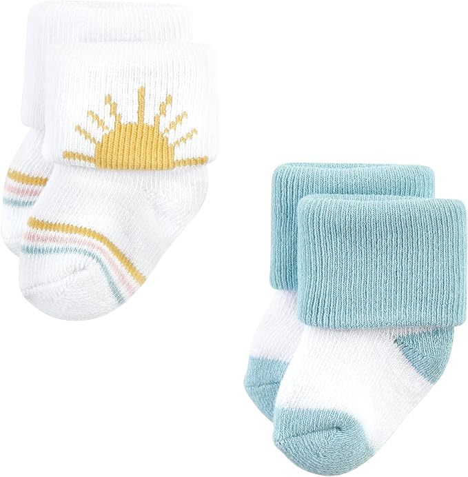 Hudson Baby Baby 8-pack Cotton Rich Newborn and Terry Socks - Image 6