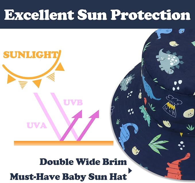 Sarfel Baby Sun Hat Summer Baby Boy Hats UPF 50+ Sun Protection Toddler Hat - Image 5