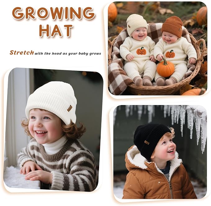 DANMY Infant Toddler Beanie Kint Hat Baby Boys Girls Beanies Kids Winter Hats - Image 6