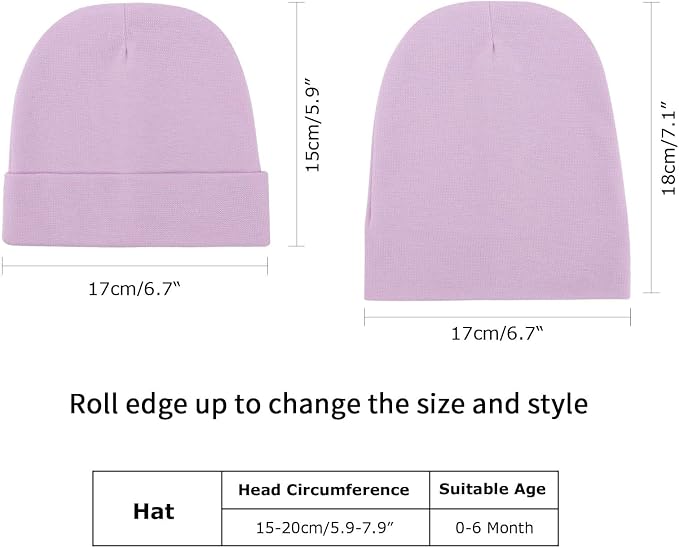 DRESHOW BQUBO 6 Pack Baby Beanie Hats - Image 3