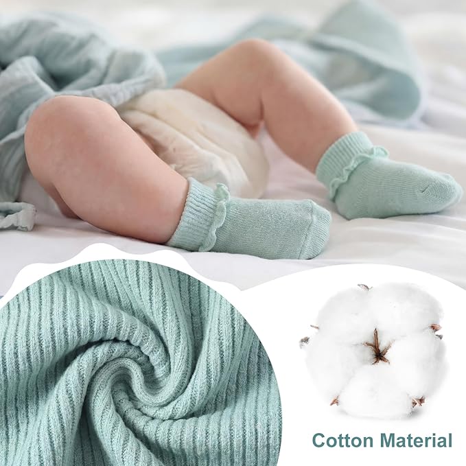 Toulite 12 Pair Preemie Newborn Baby Socks - Image 5