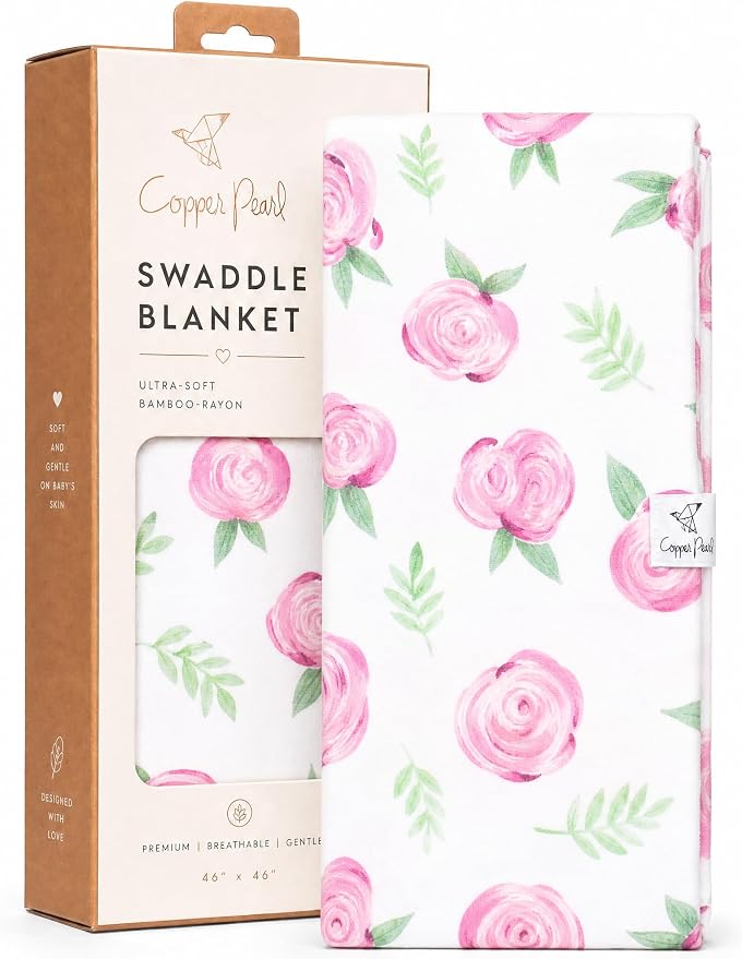 Copper Pearl Swaddle Blankets for Newborns | Soft Stretchy Receiving Blankets by CopperPearl