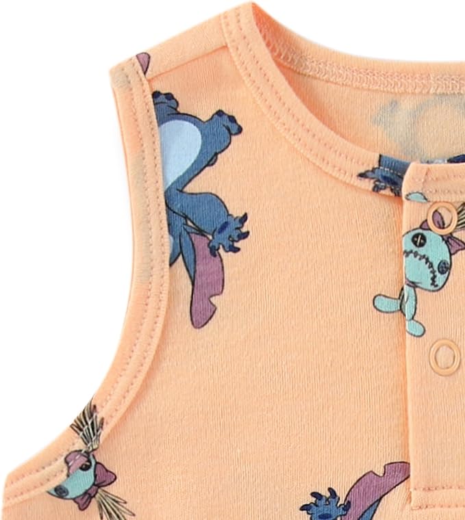 Disney Cars Pooh Mickey Stitch Baby Boys 2 Pack Romper - Image 7